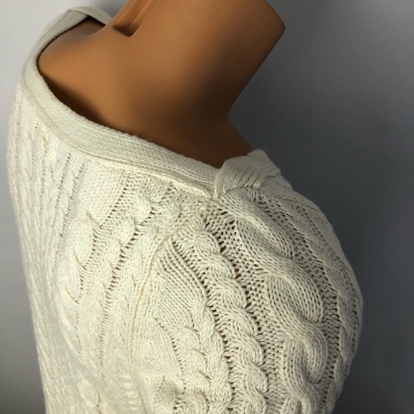 Zara knit off white long sweater dress boat neck M - Picture 6 of 8